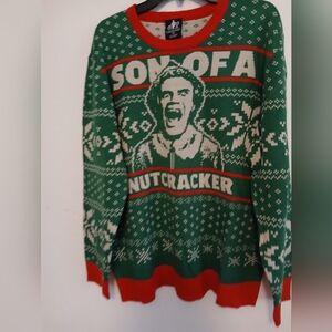 ELF Green and Red Nutcracker Sweater